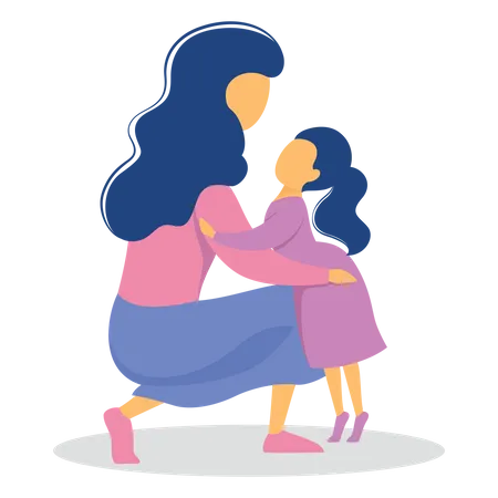 Madre e hija pasando tiempo juntas  Illustration