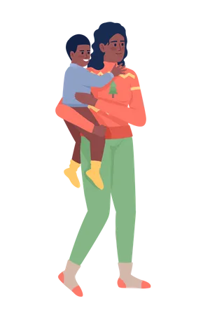 Madre y su hijo  Ilustración