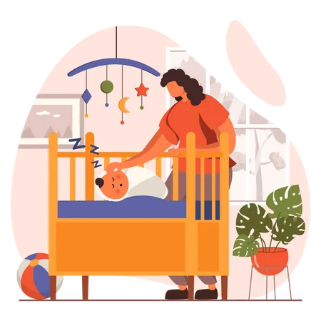 Mãe com bebê  Ilustração