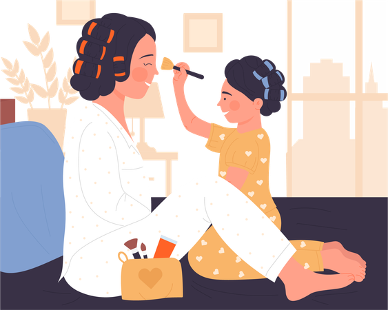 Mãe com filha  Ilustração