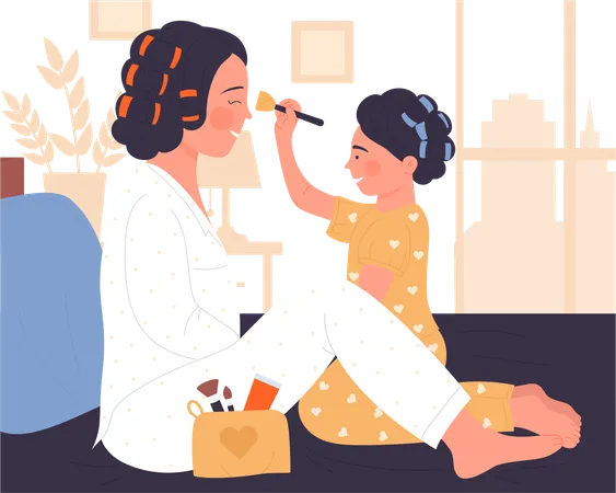 Mãe com filha  Illustration