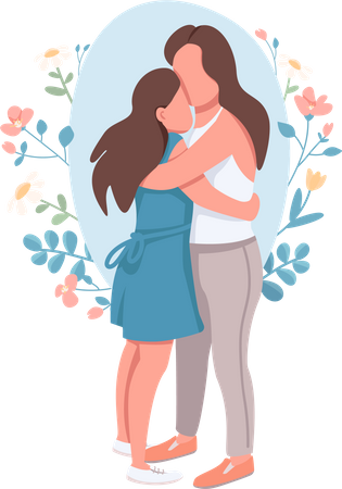 Mãe e filha  Ilustração