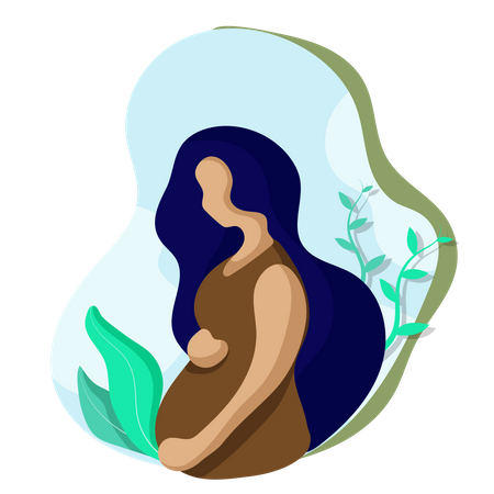 Mãe grávida  Ilustração