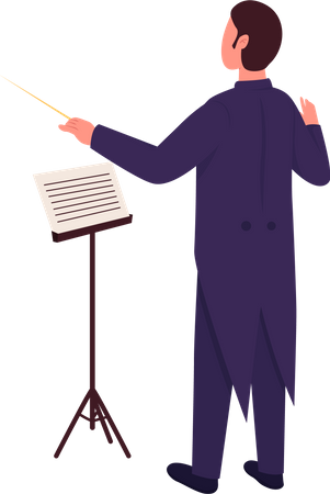 Maestro de orquestra  Ilustração