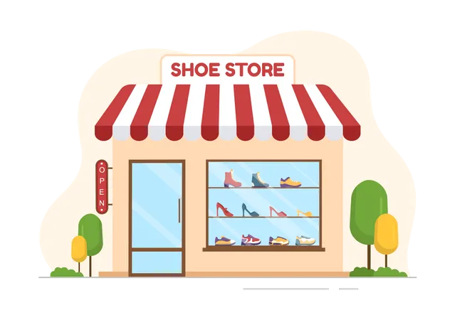 Magasin de chaussures  Illustration