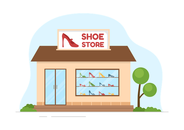 Magasin de chaussures  Illustration