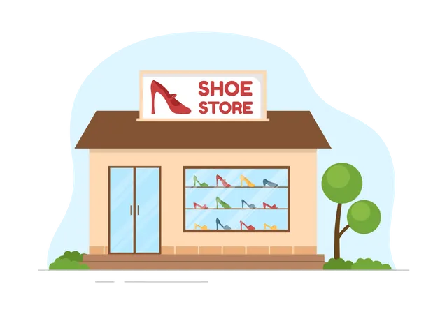 Magasin de chaussures  Illustration