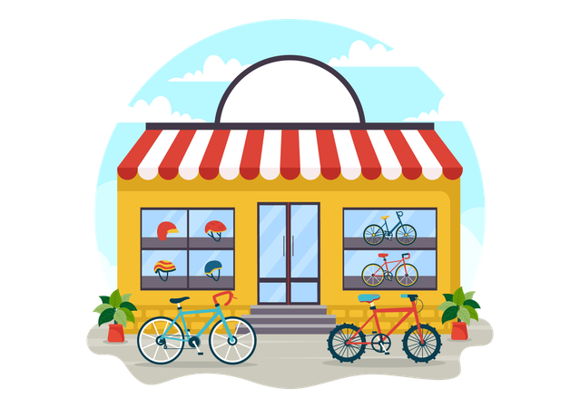 Magasin de cycles  Illustration