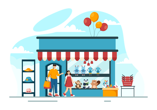 Magasin de jouets  Illustration