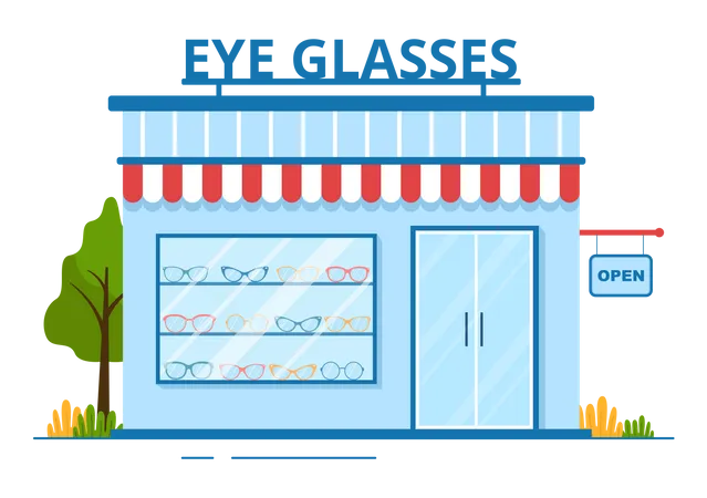 Magasin de lunettes  Illustration