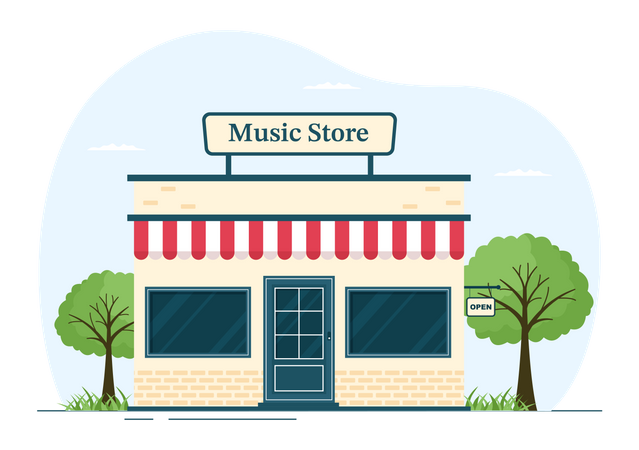 Magasin de musique  Illustration