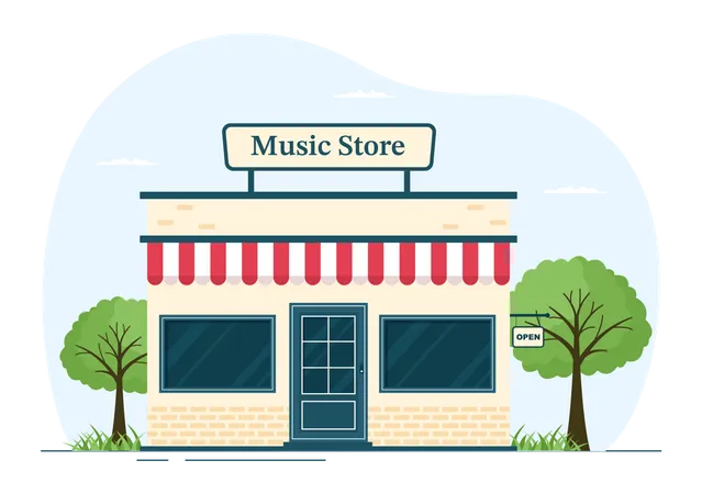 Magasin de musique  Illustration