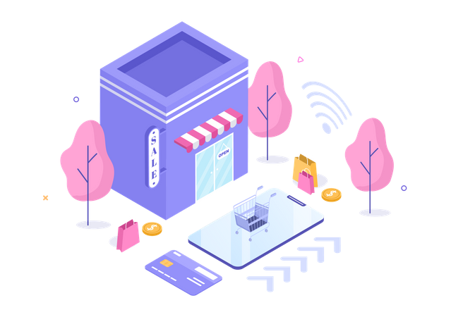 Magasin mobile  Illustration