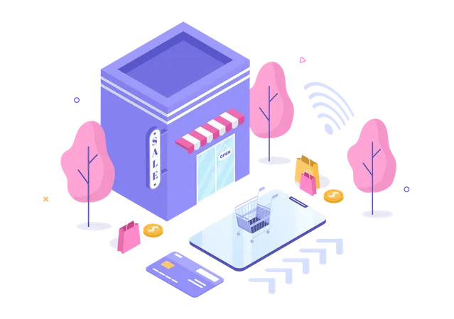 Magasin mobile  Illustration