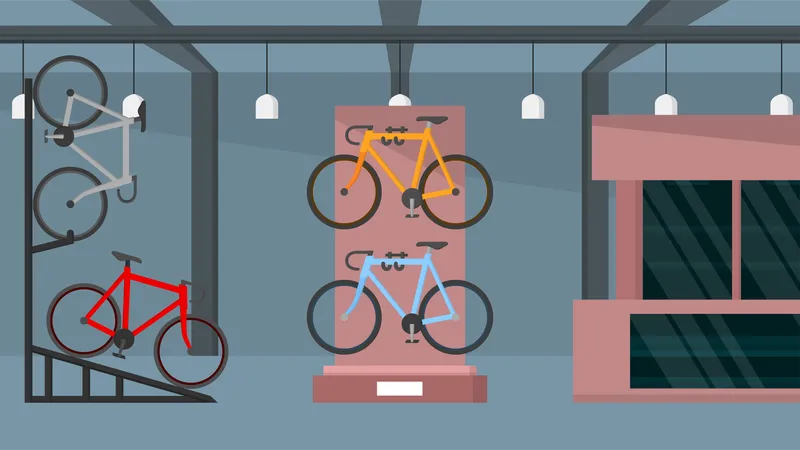 Magasin de vélo  Illustration