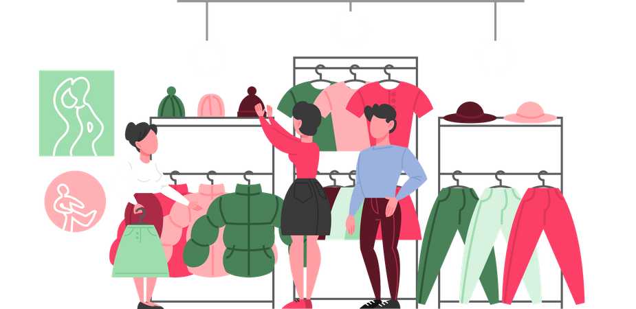 Magasin de vêtements  Illustration