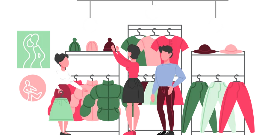 Magasin de vêtements  Illustration