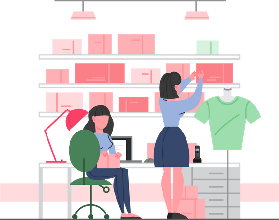 Magasin de vêtements  Illustration