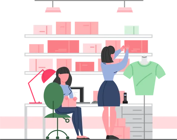 Magasin de vêtements  Illustration