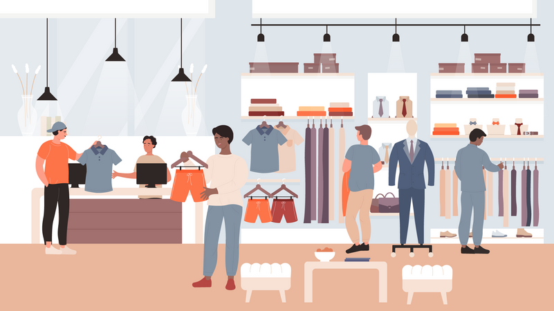 Magasin de vêtements  Illustration