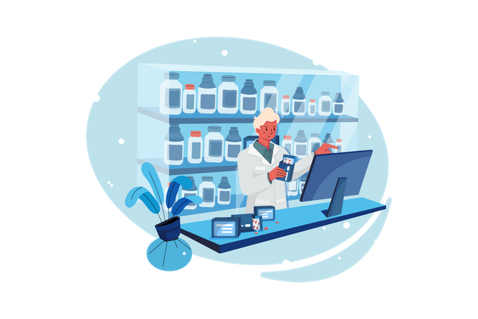 Magasin médical Illustration