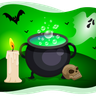 illustrations of magic pot