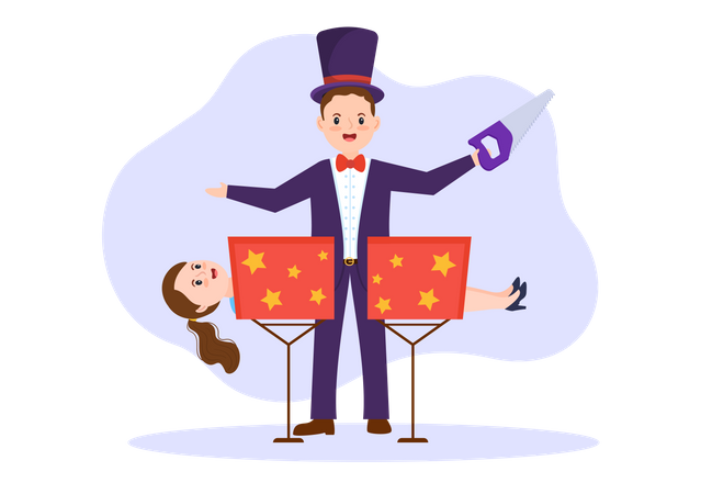 Magic show  Illustration