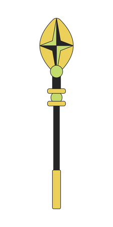 Magical wizard staff  Illustration