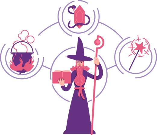Magician archetype  Illustration