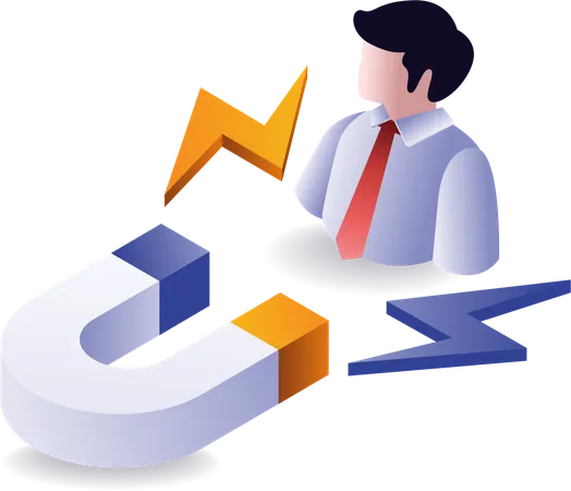 Magnet-Strategie zur Kundengewinnung  Illustration