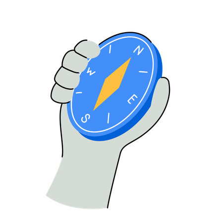 Magnetic compass  Illustration
