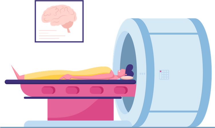 Magnetic Resonance Imaging Digital Technology in Medicine Diagnostic  Illustration