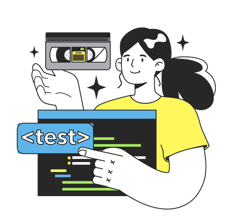 Technique de test du magnétoscope  Illustration