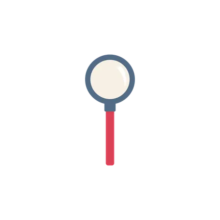 Magnifying glass on handle  Illustration