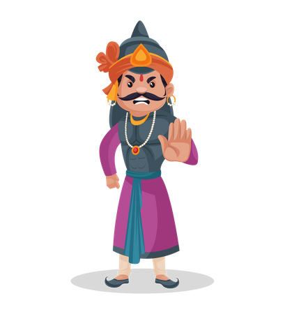 Maharana Pratap en colère  Illustration