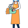 lady cleaner illustration free download