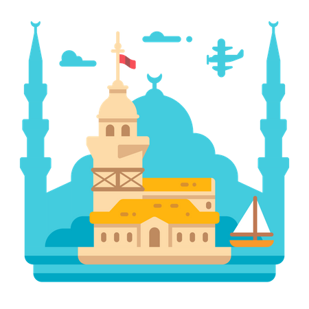 Maiden Tower Istanbul  Illustration