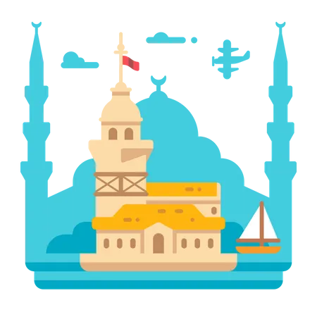 Maiden Tower Istanbul  Illustration