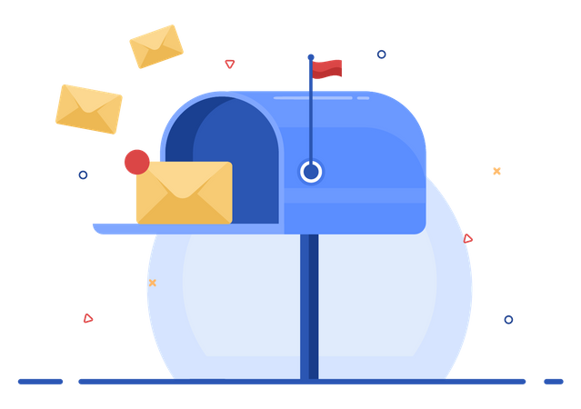 Mail box with letters  Illustration