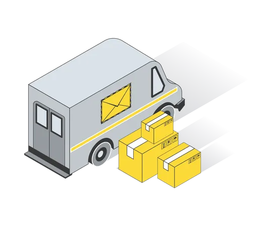 Mail Delivery  Illustration
