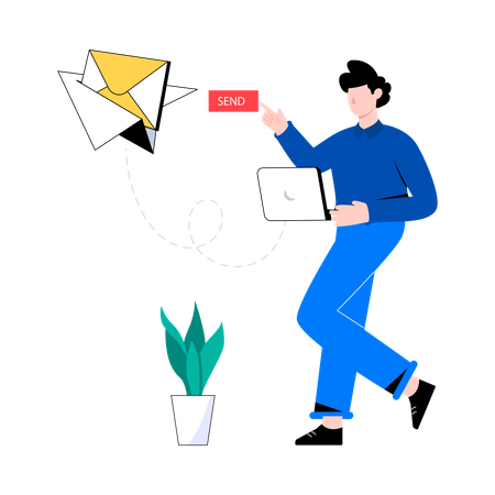 Envoi de courrier  Illustration