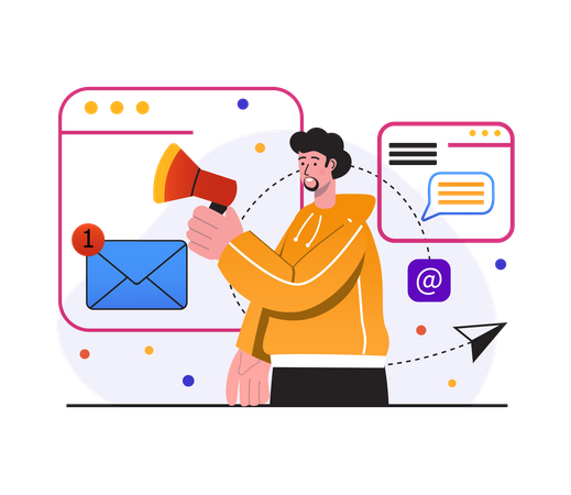 Mail marketing  Illustration