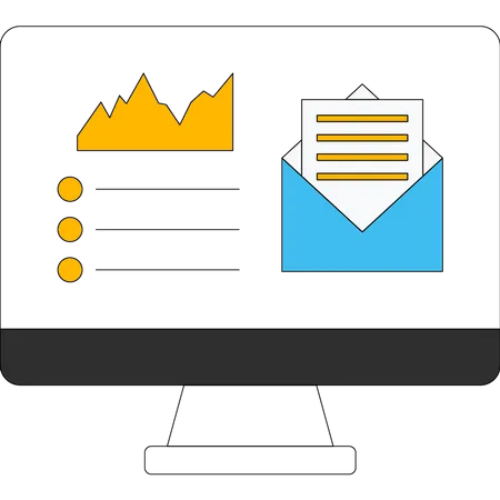 Mail marketing list  Illustration