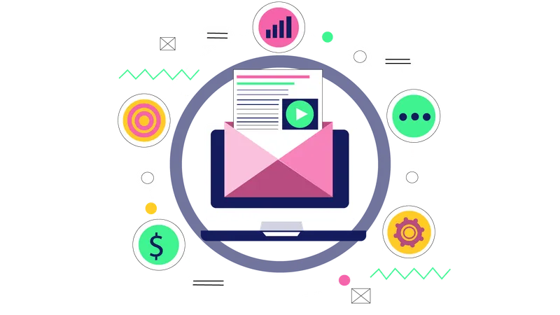 Mail Marketing service  Illustration