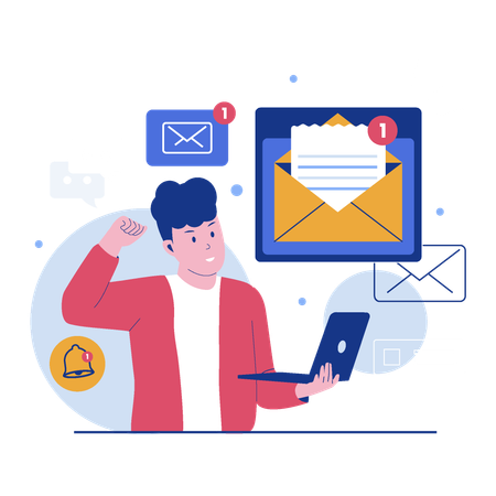 Mail notification  Illustration