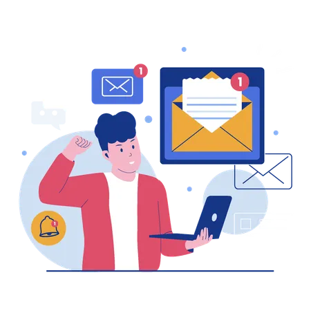 Mail notification  Illustration