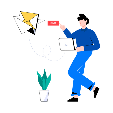 Mail Sending  Illustration