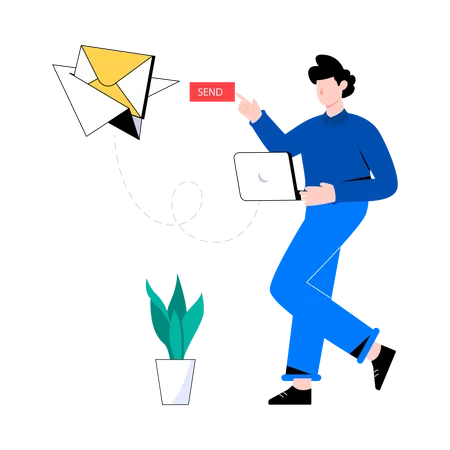 Mail Sending  Illustration