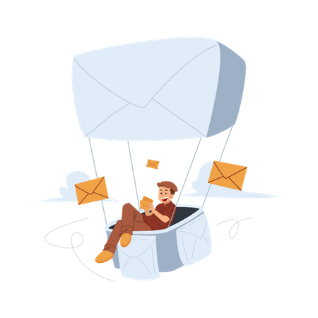 Mail sent  Illustration