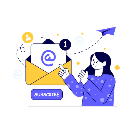 Mail Subscription  Illustration